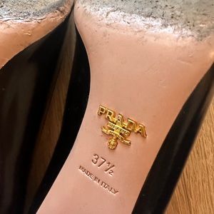 Prada peep toe pumps